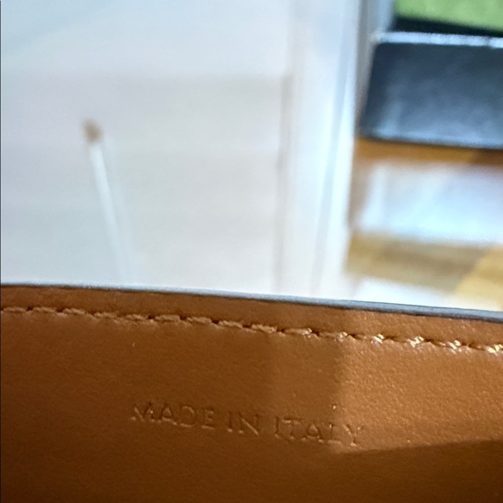 Celine Triomphe Brown Leather Card Holder