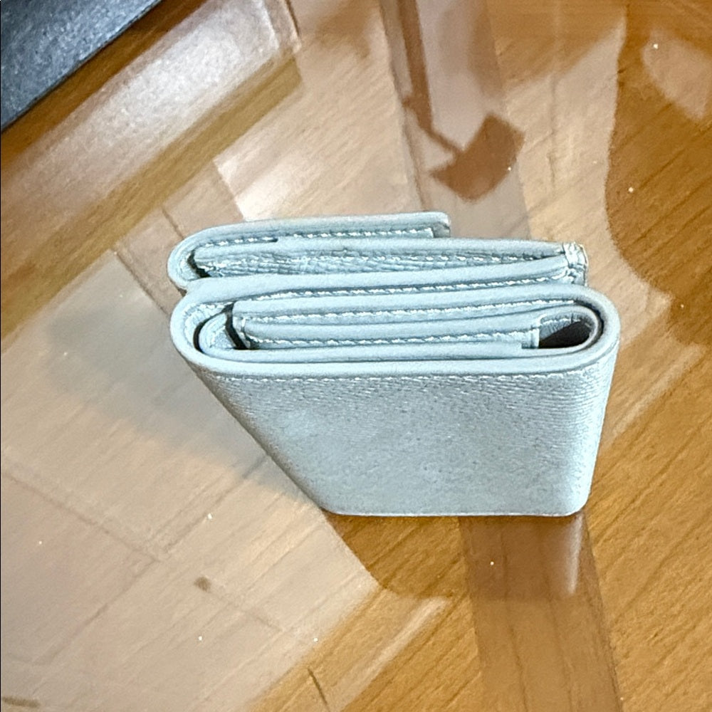 Celine Light Grey Leather Trifold Wallet