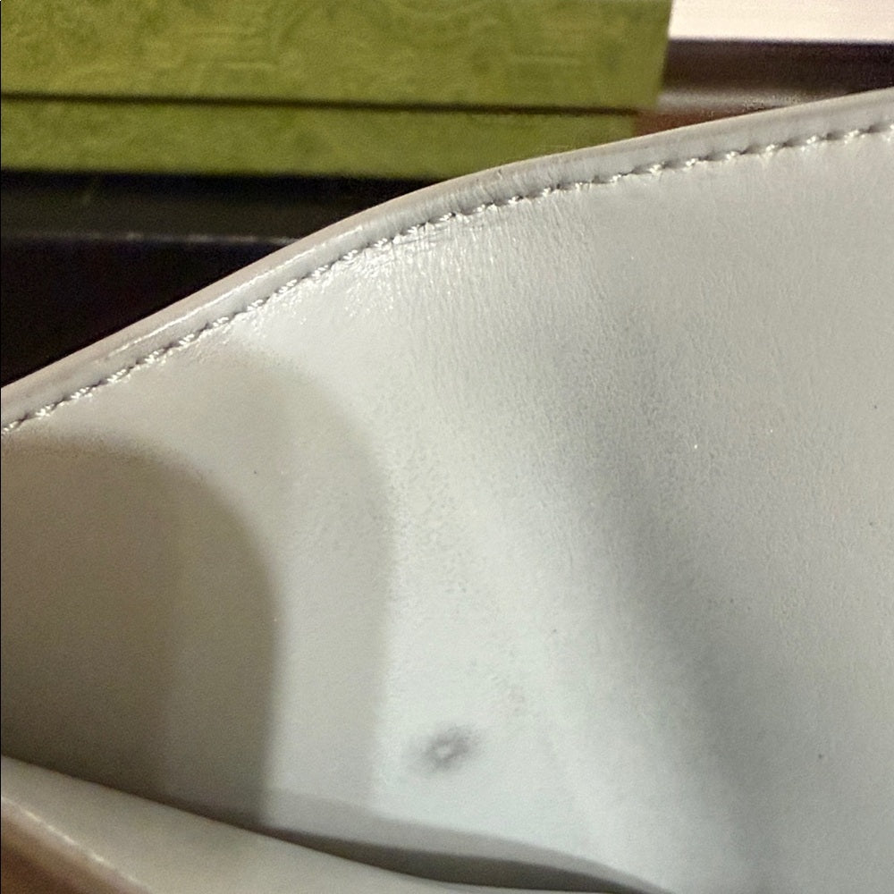 Celine Light Grey Leather Trifold Wallet