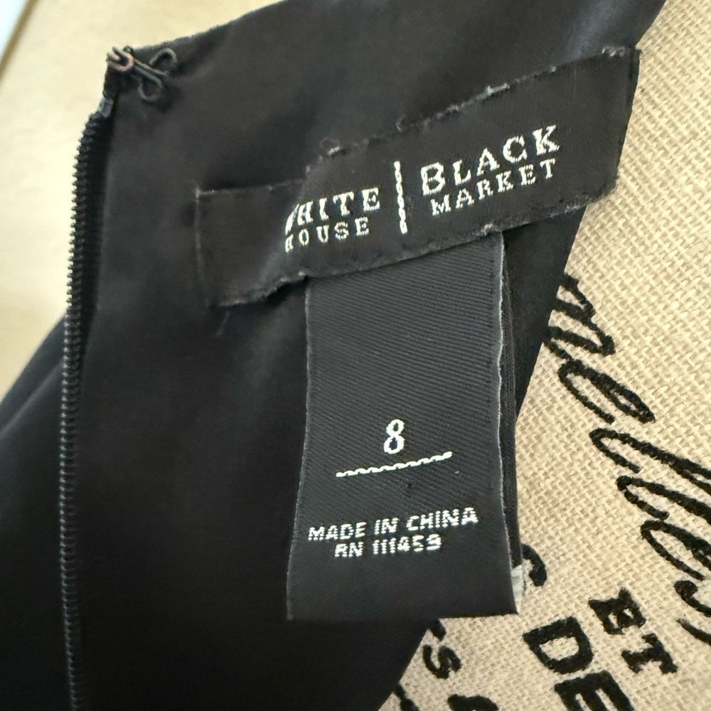 White House Black Market Asymmetrical Black Dress