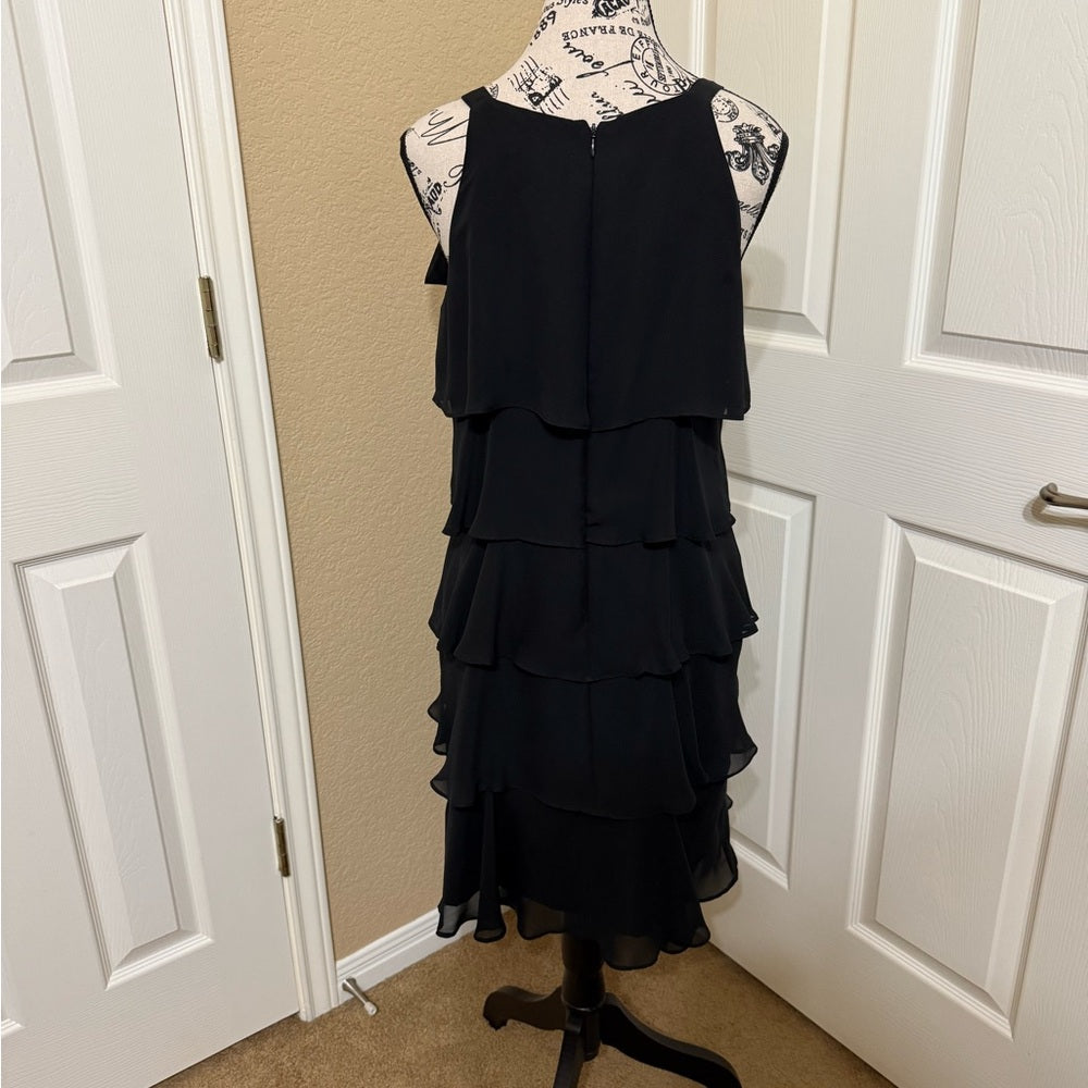 White House Black Market Asymmetrical Black Dress