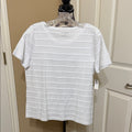 Talbots Textured White Short Sleeve Tee