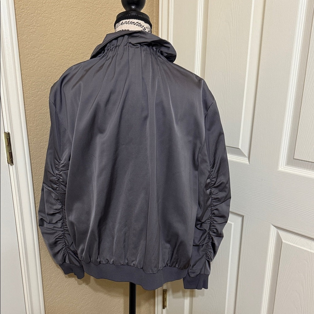 Lafayette 148 New York Charcoal Bomber Jacket