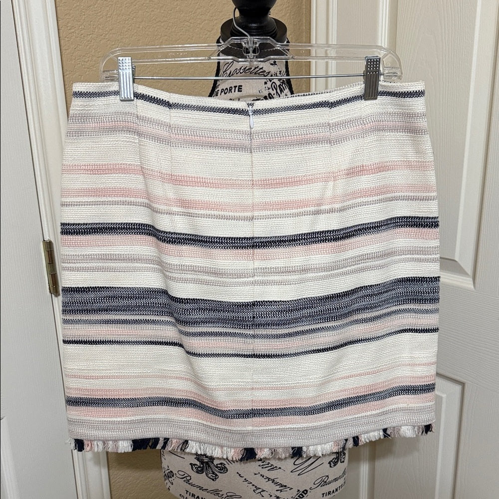 Loft Striped Women's Skirt in Pink and Gray