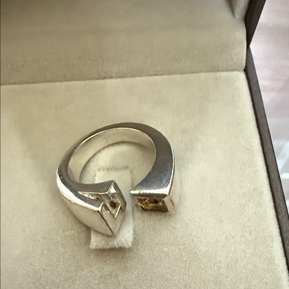 GUCCI Ring spiral Silver925/Citrine US 5 (US Size)