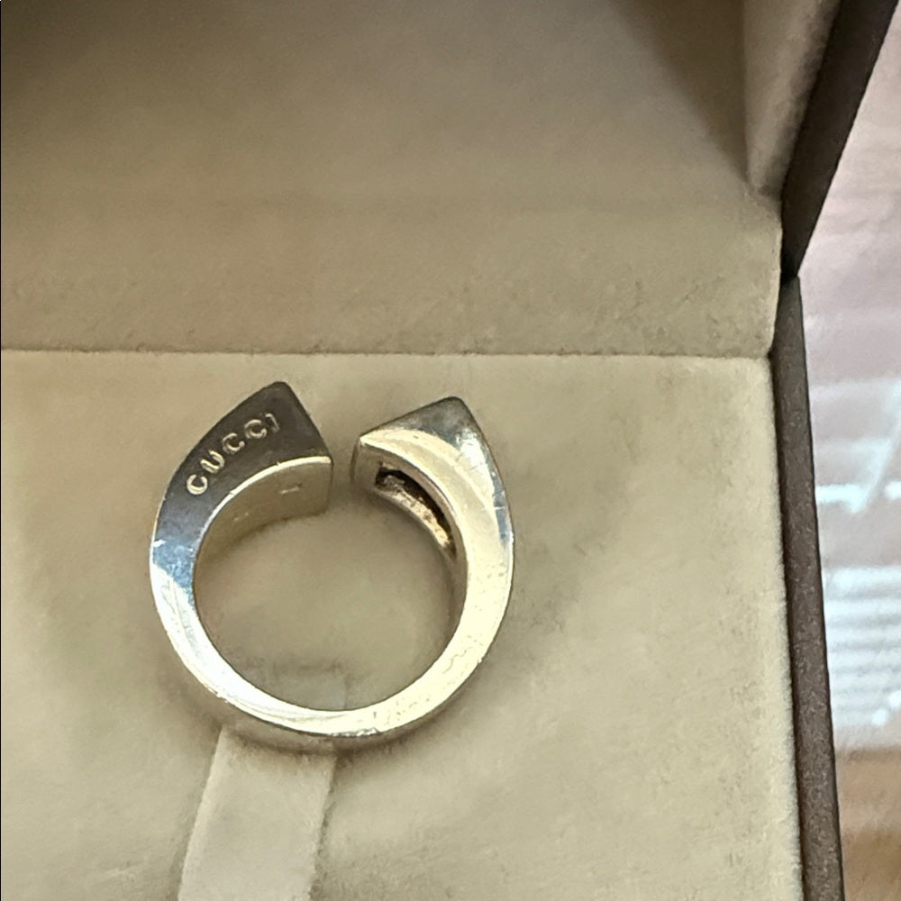 GUCCI Ring spiral Silver925/Citrine US 5 (US Size)