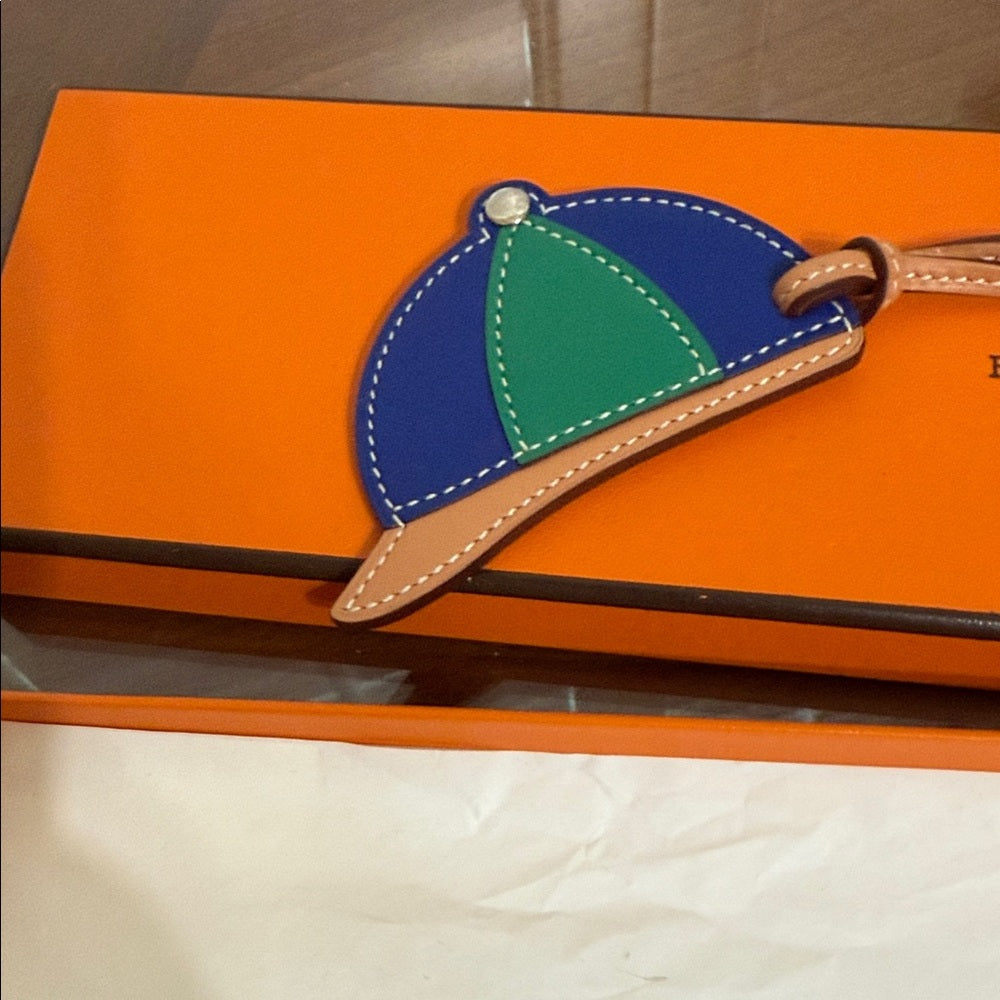 HERMES Paddock Bombay Hat Leather Bag Charm