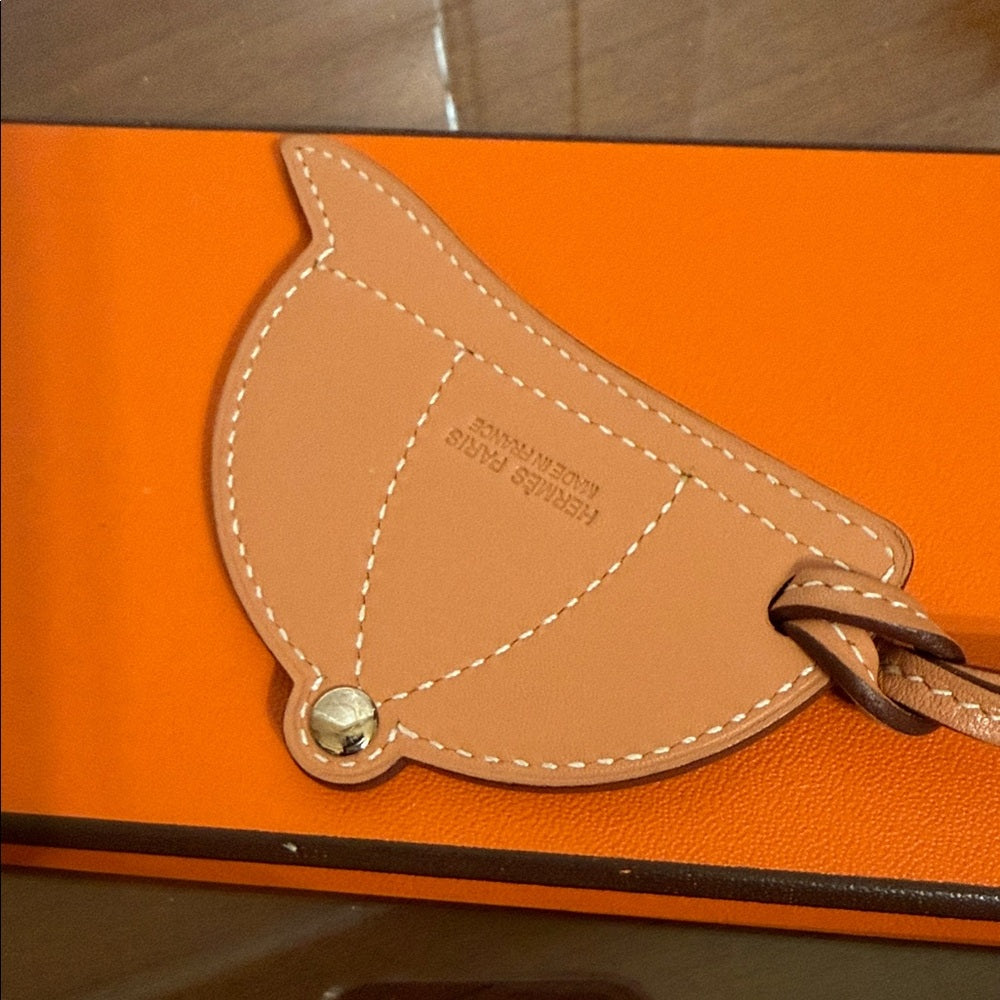 HERMES Paddock Bombay Hat Leather Bag Charm