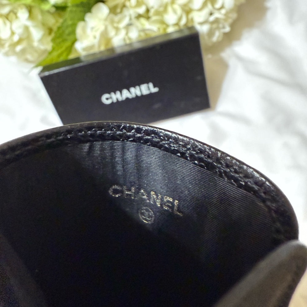 Chanel Black Caviar Leather Eyeglass Case