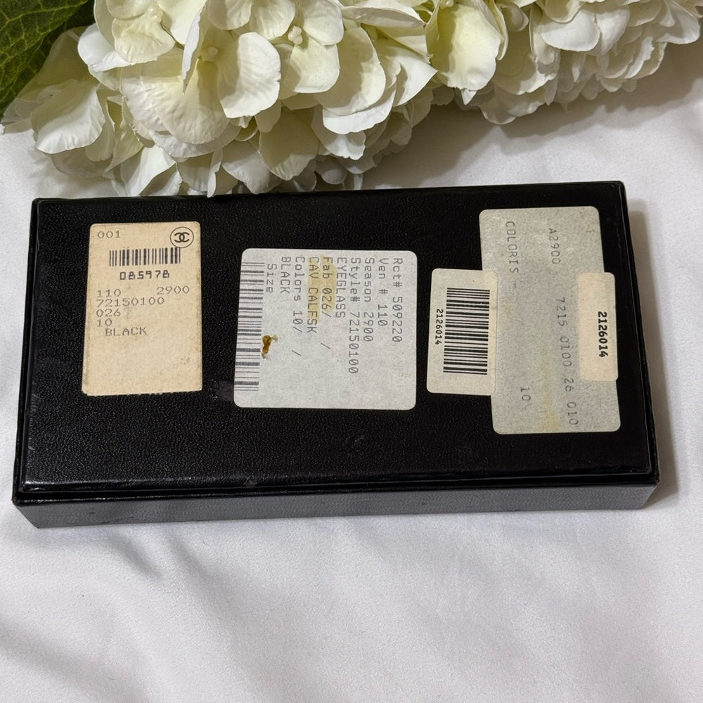 Chanel Black Caviar Leather Eyeglass Case