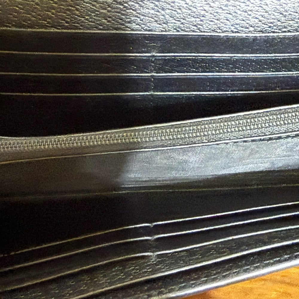 GUCCI Ophidia GG Logo Leather Long Bifold Wallet