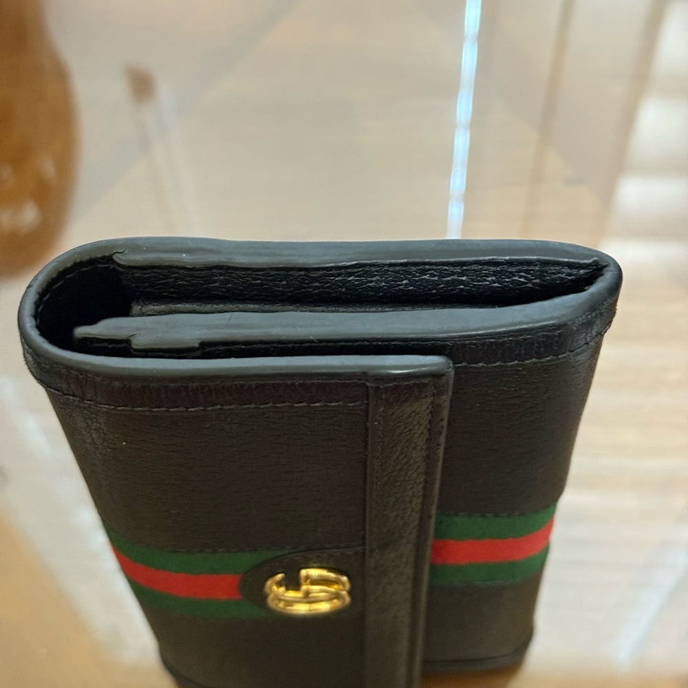 GUCCI Ophidia GG Logo Leather Long Bifold Wallet