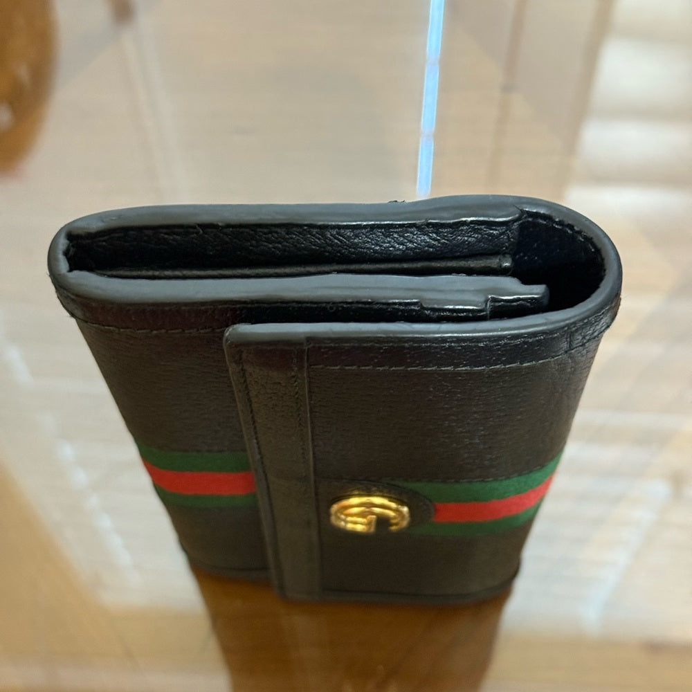 GUCCI Ophidia GG Logo Leather Long Bifold Wallet