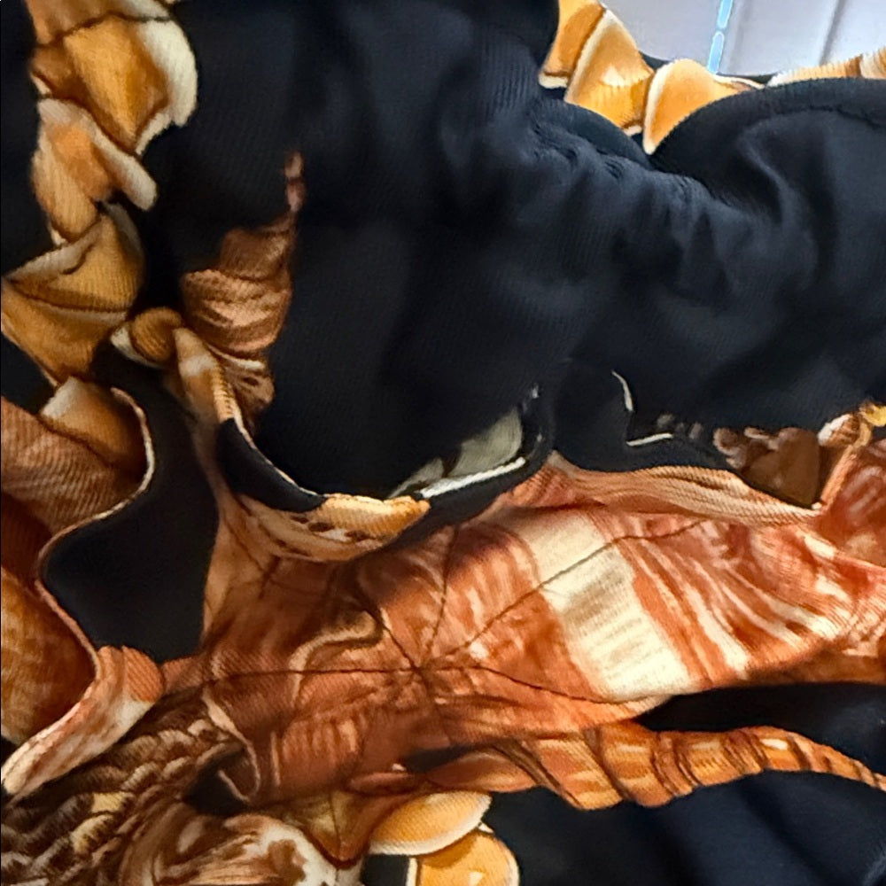 HERMES Black Bourse Abijou Suede and Silk Jewelry Bag