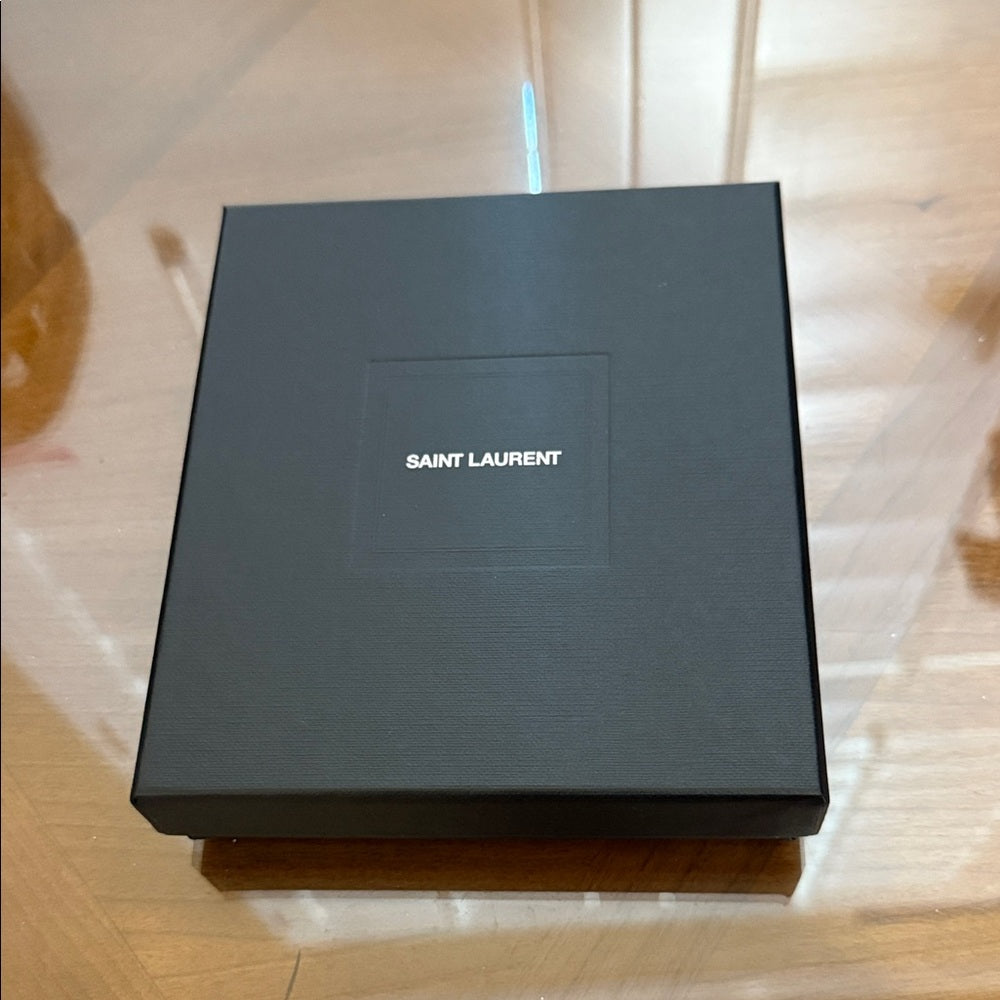 Saint Laurent Black Leather Card Holder
