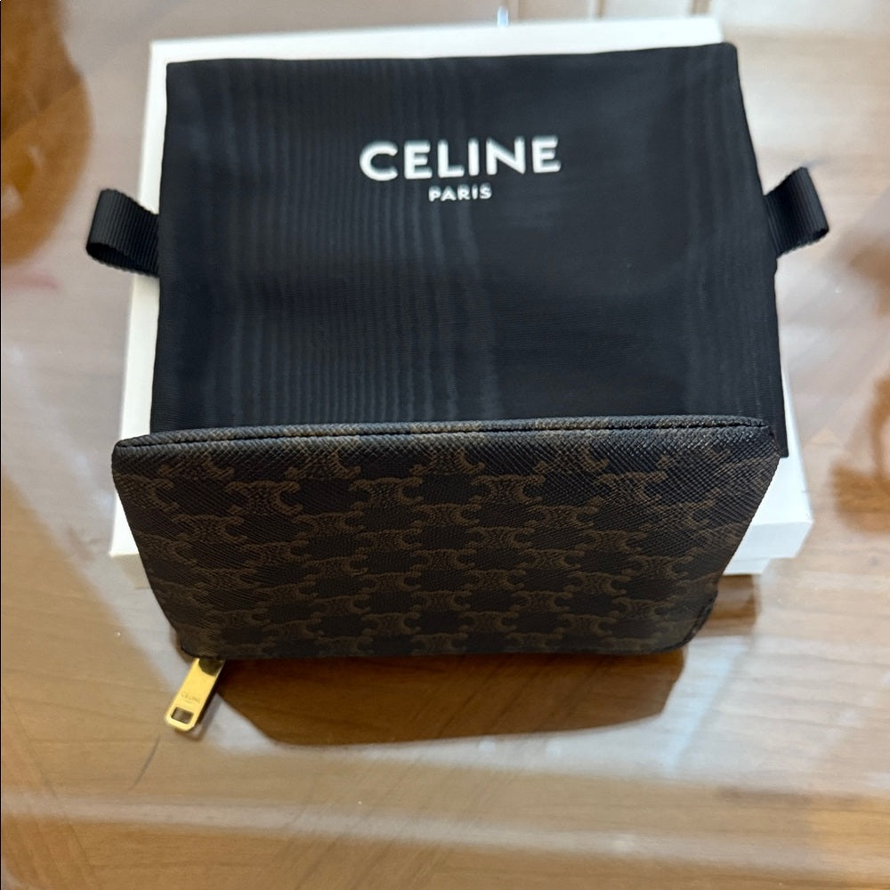 Celine Monogram Brown and Black Pouch