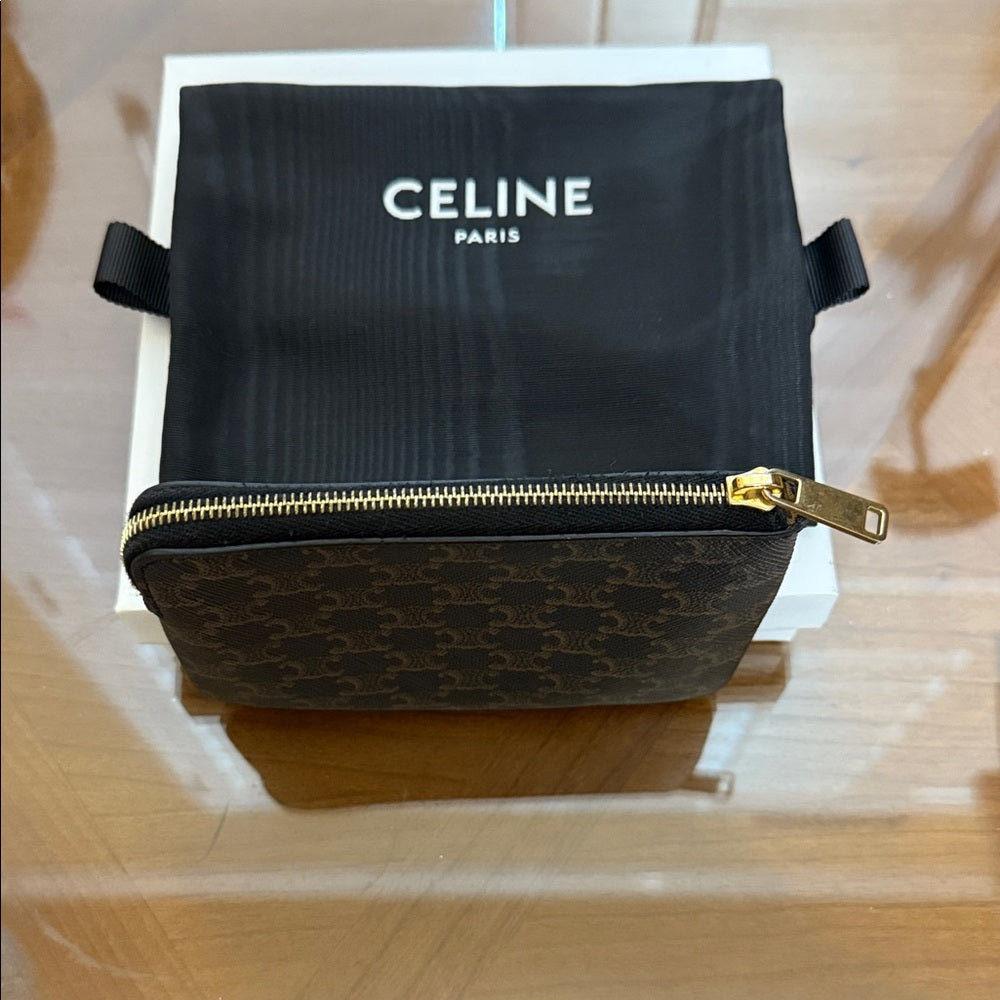 Celine Monogram Brown and Black Pouch