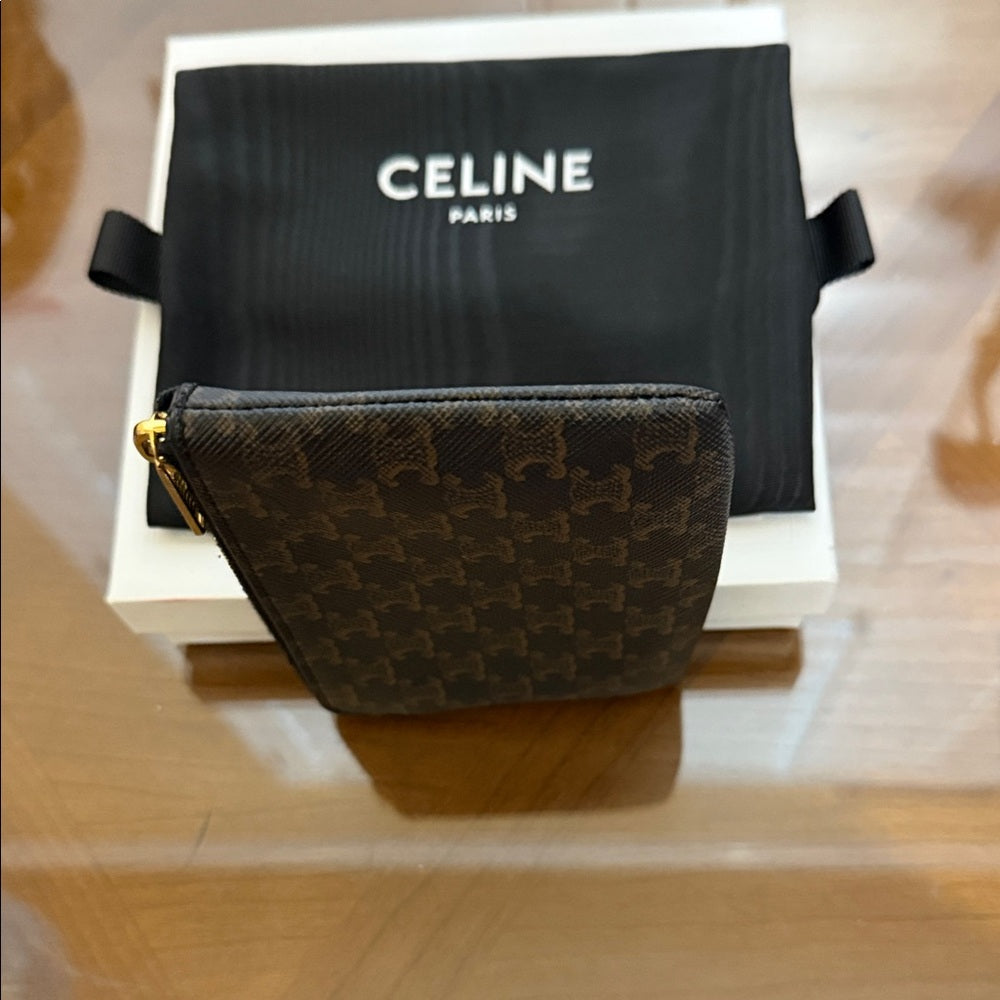 Celine Monogram Brown and Black Pouch