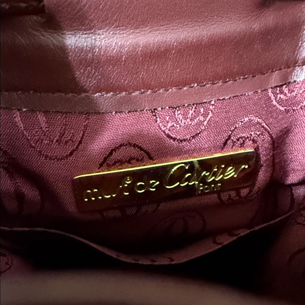 Cartier Signature Bordeaux Leather Crossbody Bag