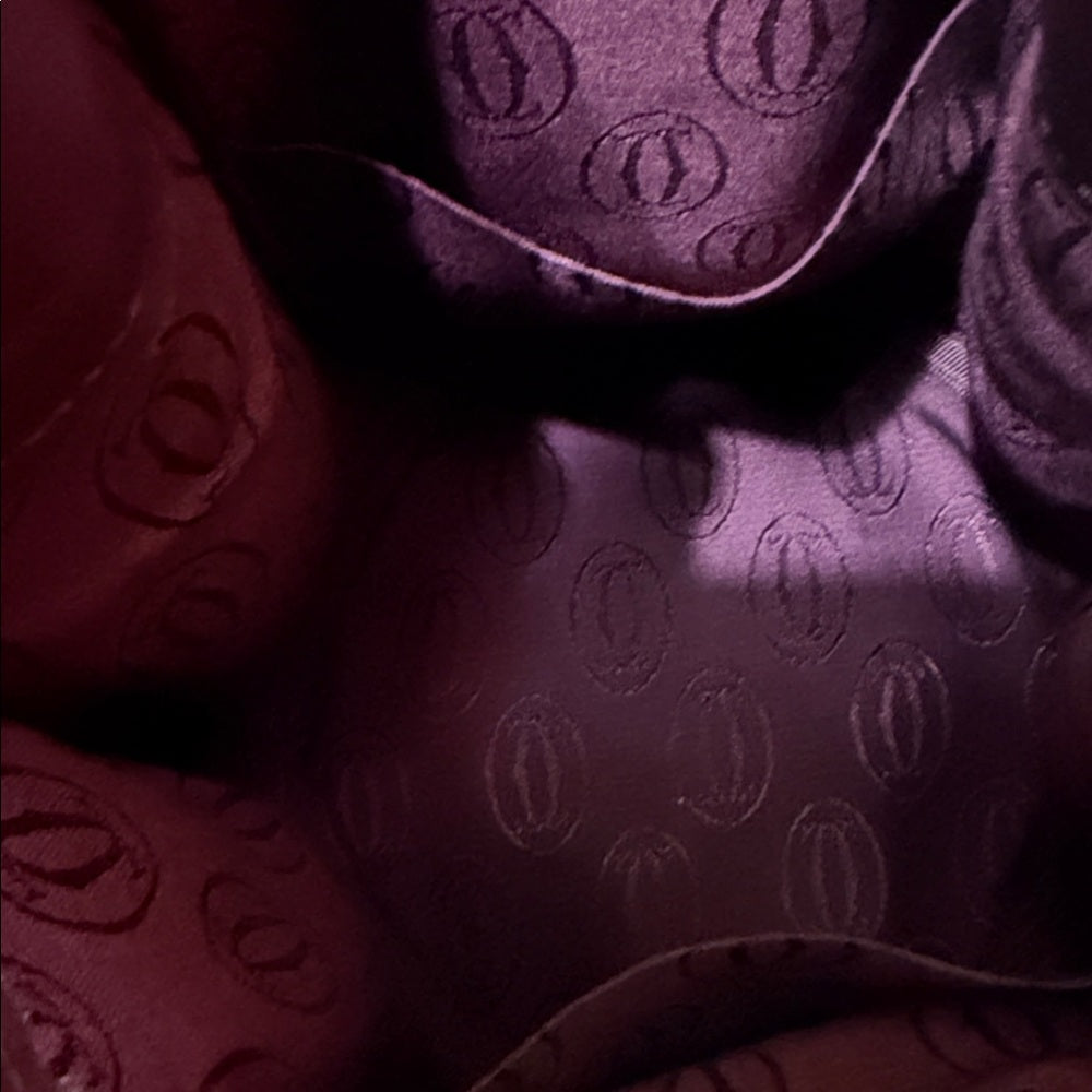 Cartier Signature Bordeaux Leather Crossbody Bag