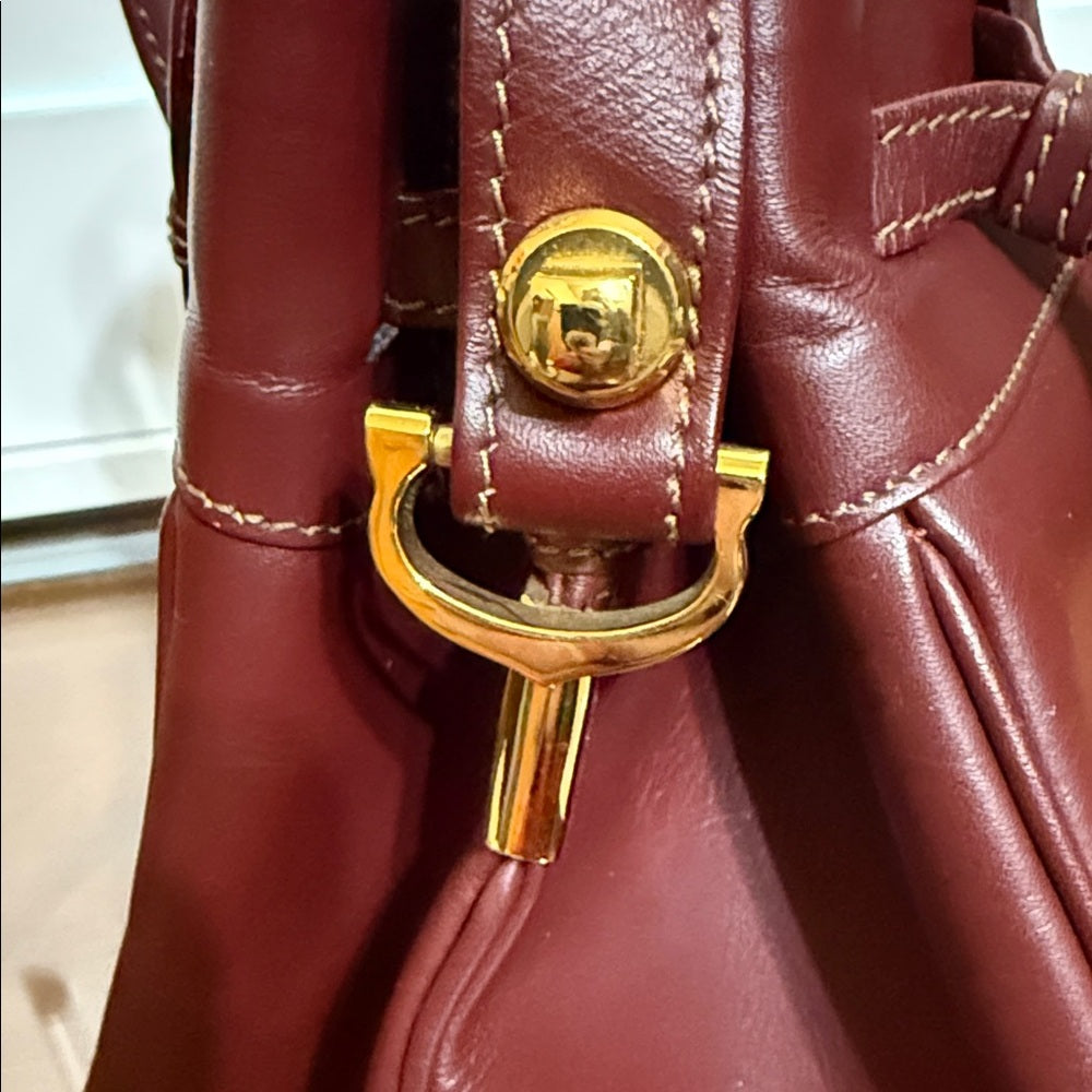Cartier Signature Bordeaux Leather Crossbody Bag