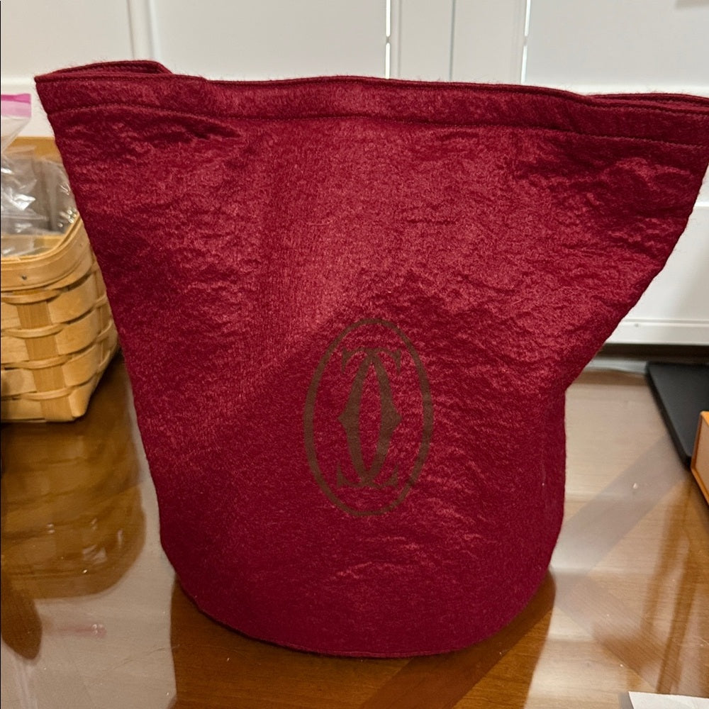 Cartier Signature Bordeaux Leather Crossbody Bag