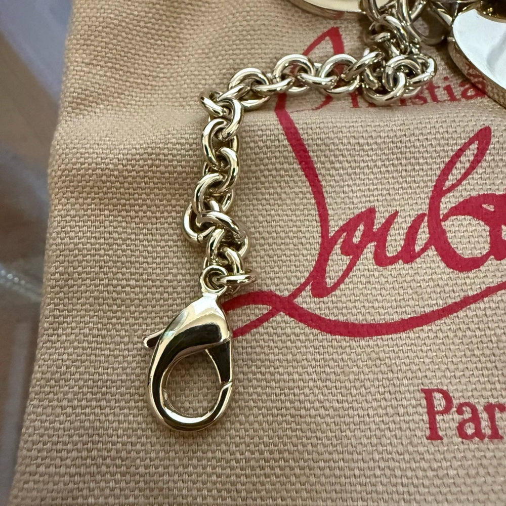 New Christian Louboutin Gold Keychain