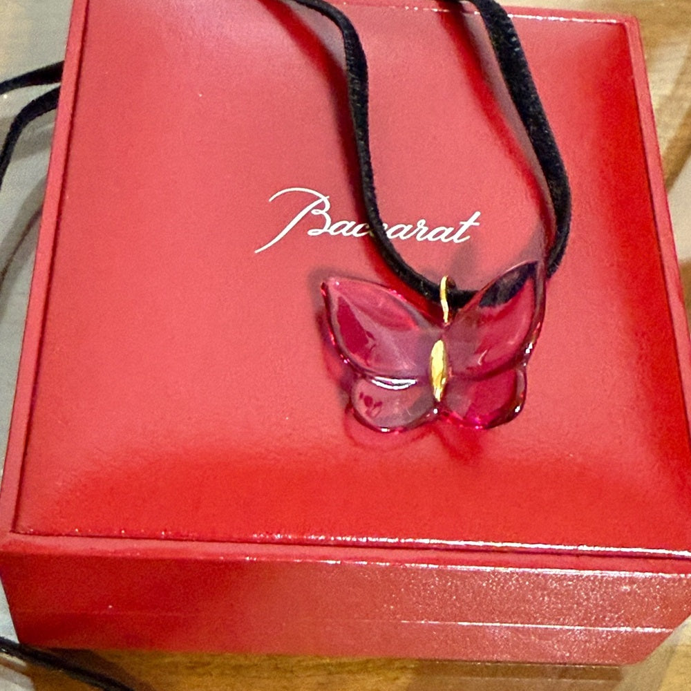 Baccarat Amethyst Butterfly Necklace