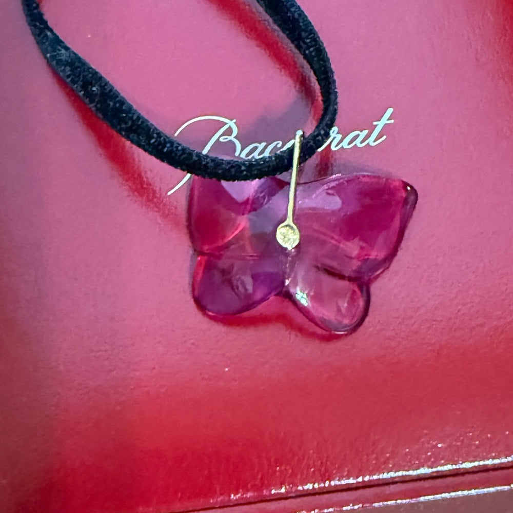Baccarat Amethyst Butterfly Necklace