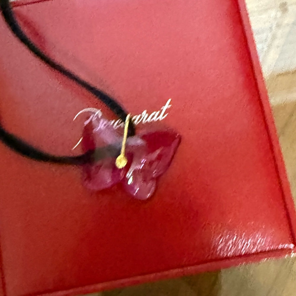 Baccarat Amethyst Butterfly Necklace
