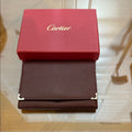 Cartier Dark Brown Leather Wallet with Silver Details