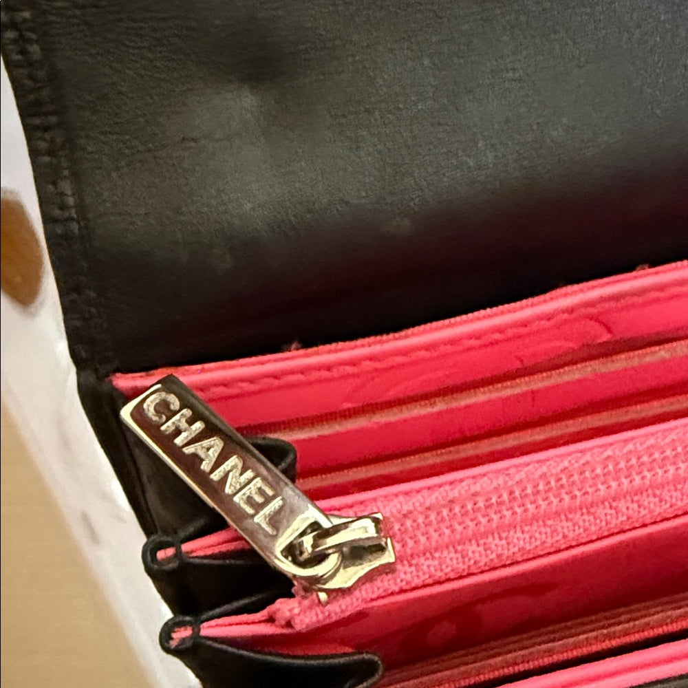 Chanel Cambon Black Lambskin Bifold Wallet