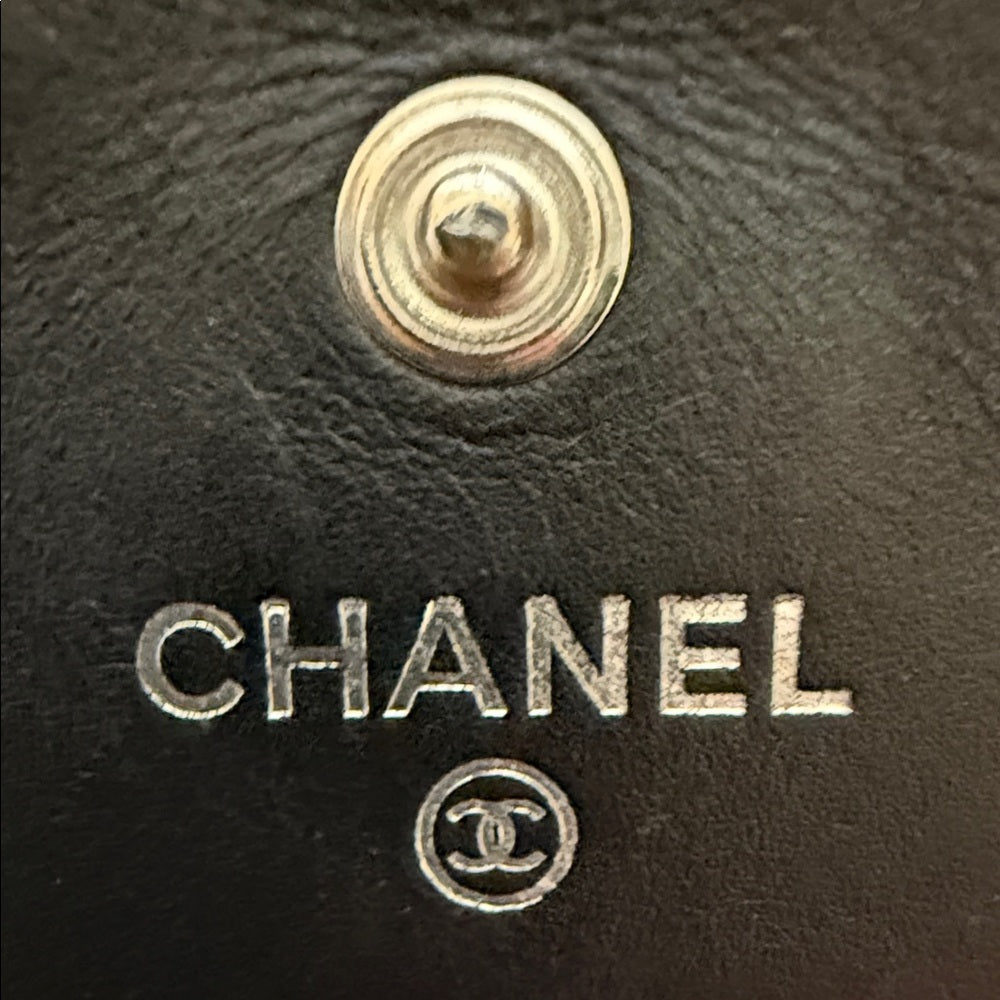 Chanel Cambon Black Lambskin Bifold Wallet