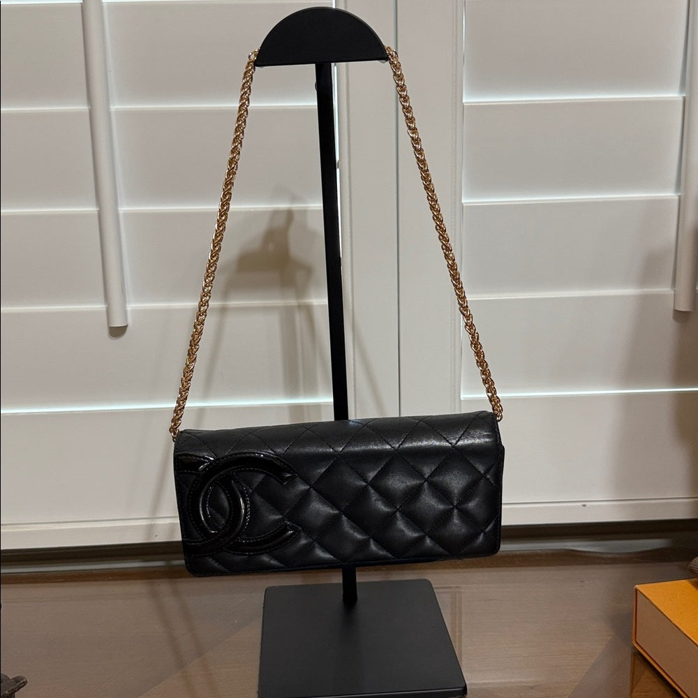Chanel Cambon Black Lambskin Bifold Wallet