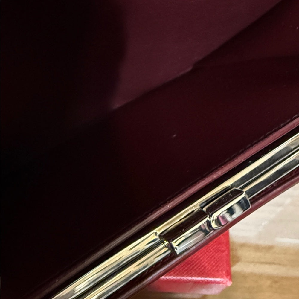 Cartier Dark Brown Leather Wallet with Silver Details