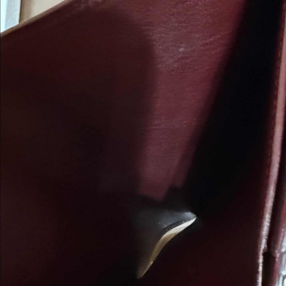 Cartier Dark Brown Leather Wallet with Silver Details