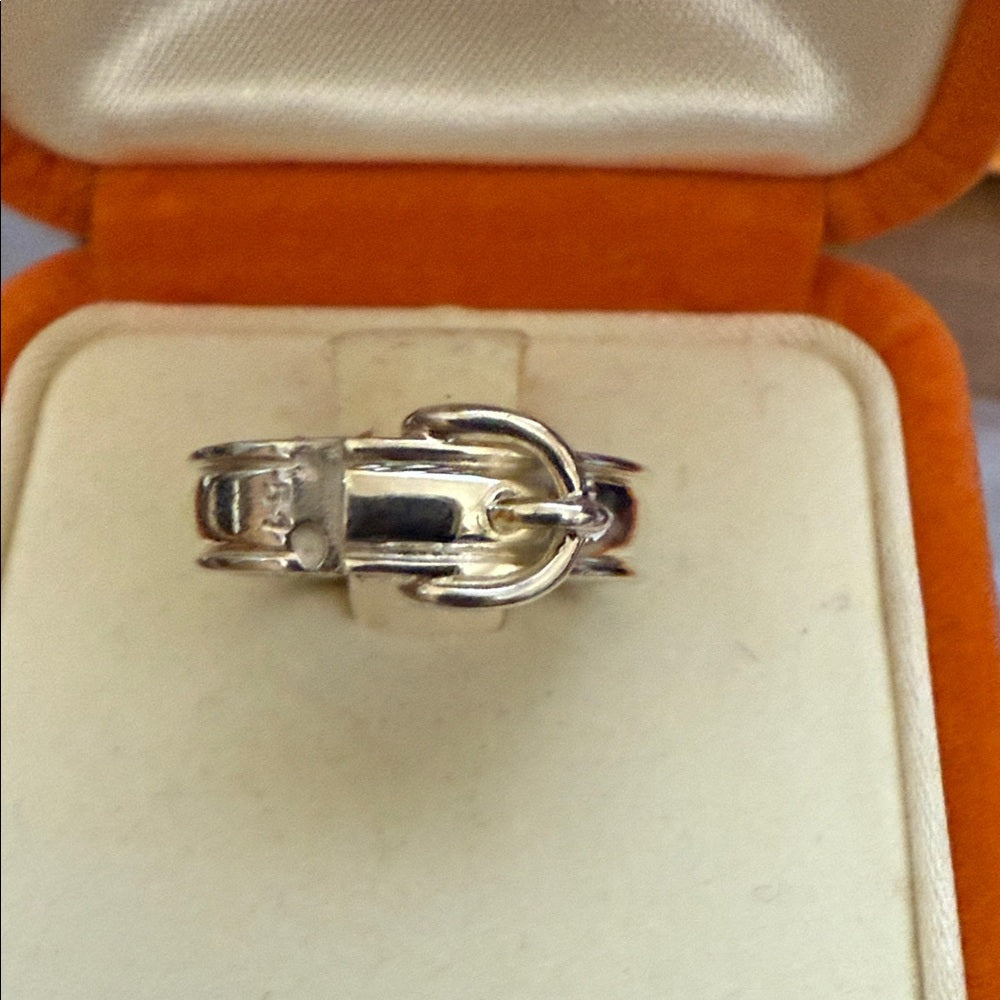 Authentic Hermes Santur Ring Silver 925 Size 5