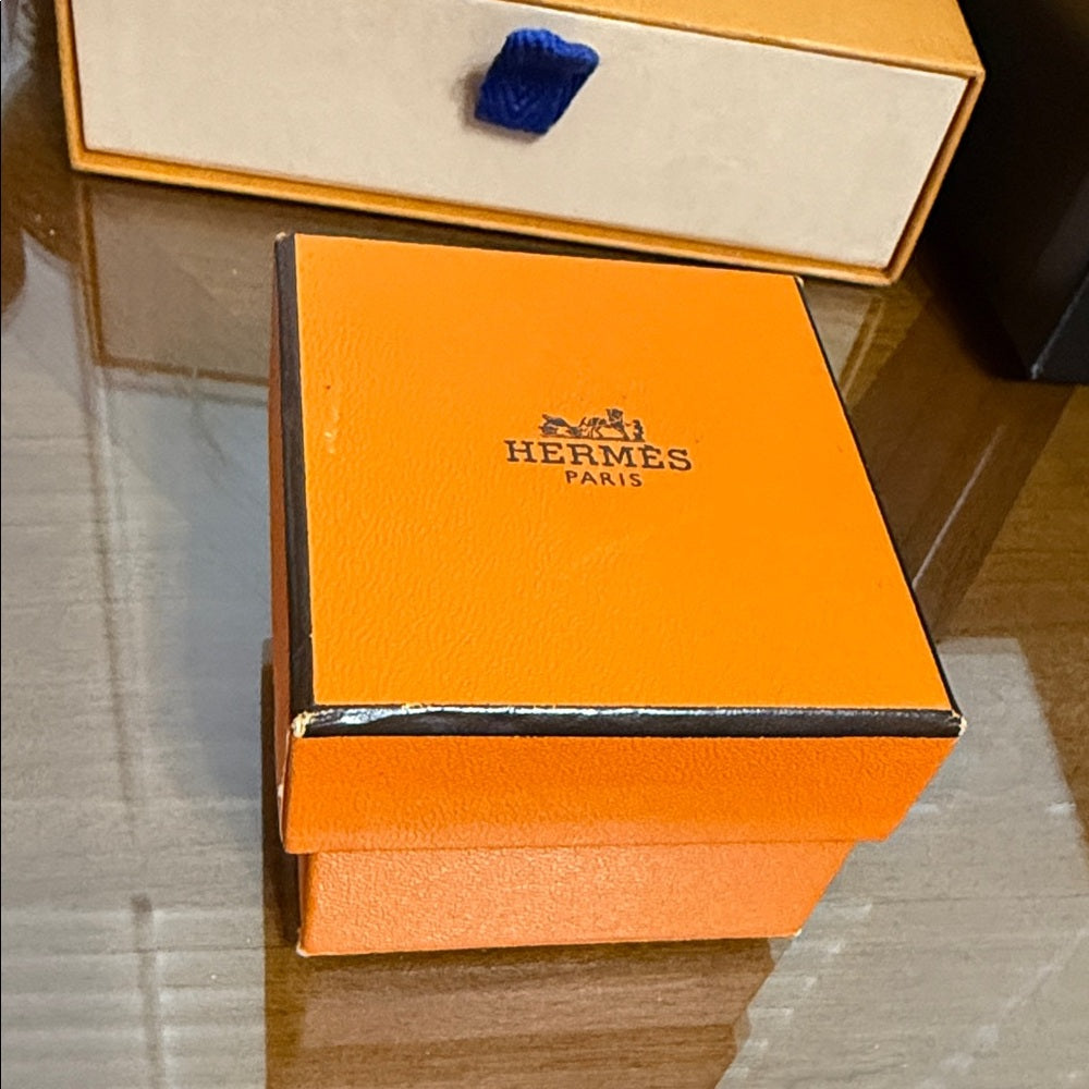 Authentic Hermes Santur Ring Silver 925 Size 5