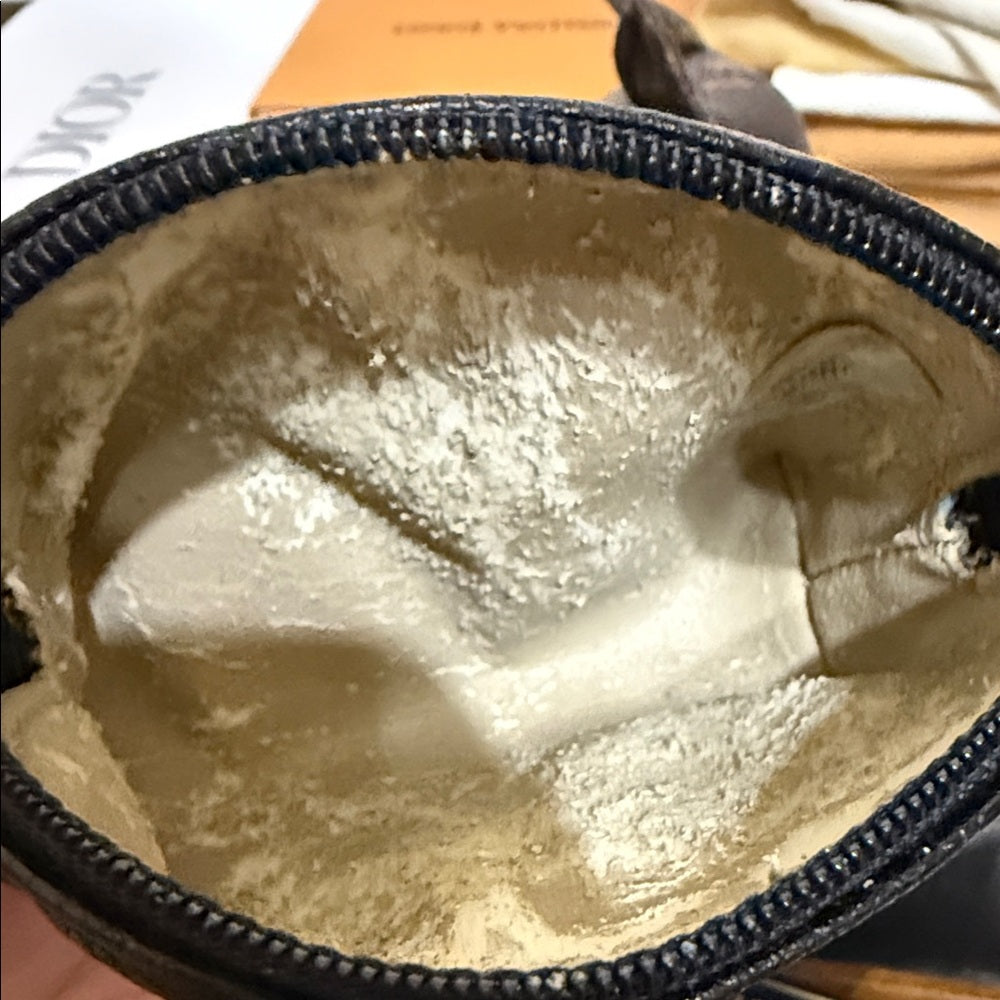 CHANEL Black Grained Leather Cosmetic Case