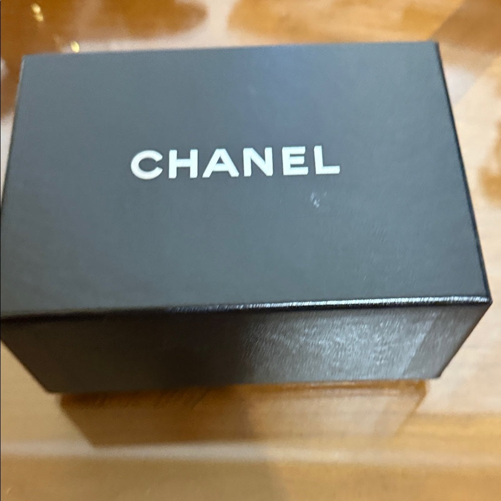 CHANEL Black Grained Leather Cosmetic Case