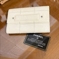 CHANEL Ivory Grained Leather Wild Stitch Wallet