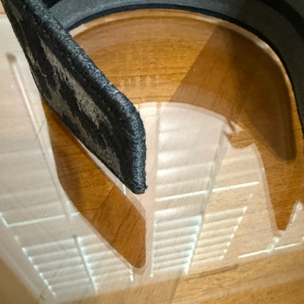 Dior Elegant Large Gray and Black Leopard Headband