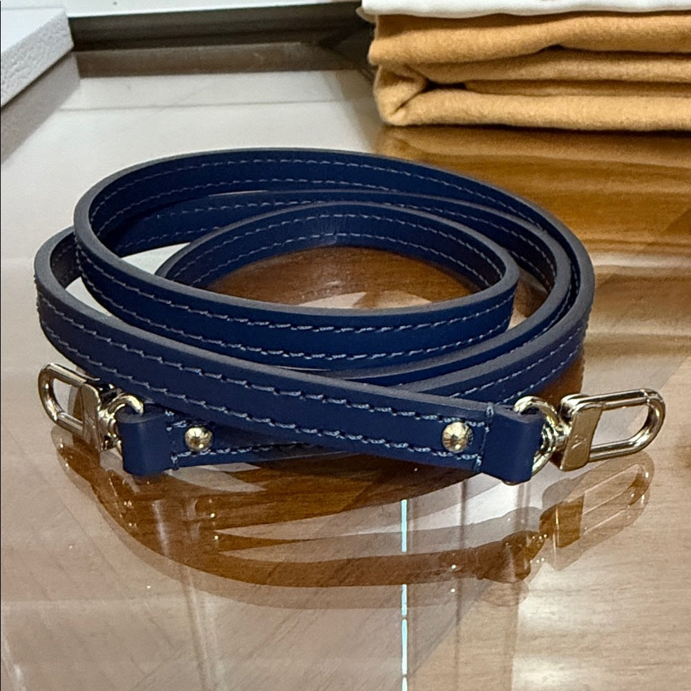 Louis Vuitton Blue Strap with Silver Hardware