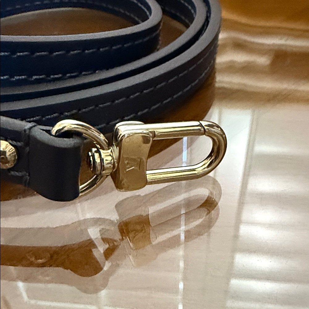Louis Vuitton Blue Strap with Silver Hardware