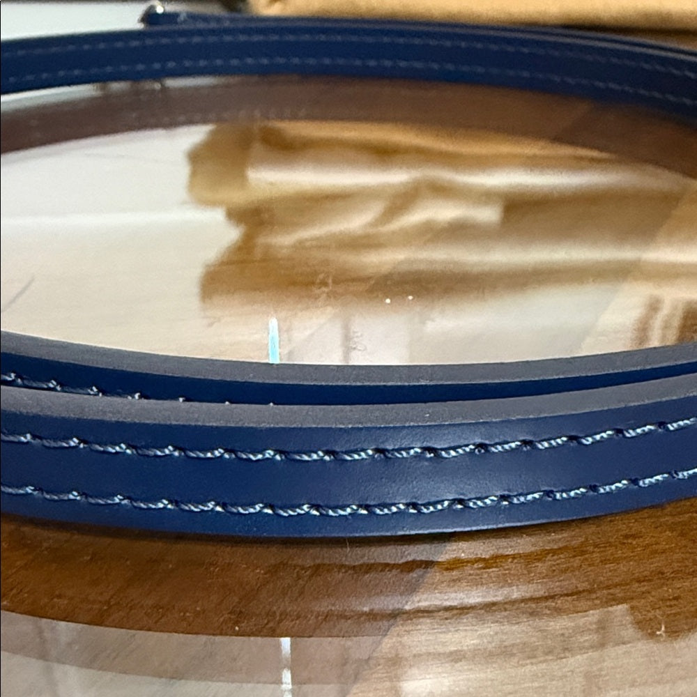 Louis Vuitton Blue Strap with Silver Hardware