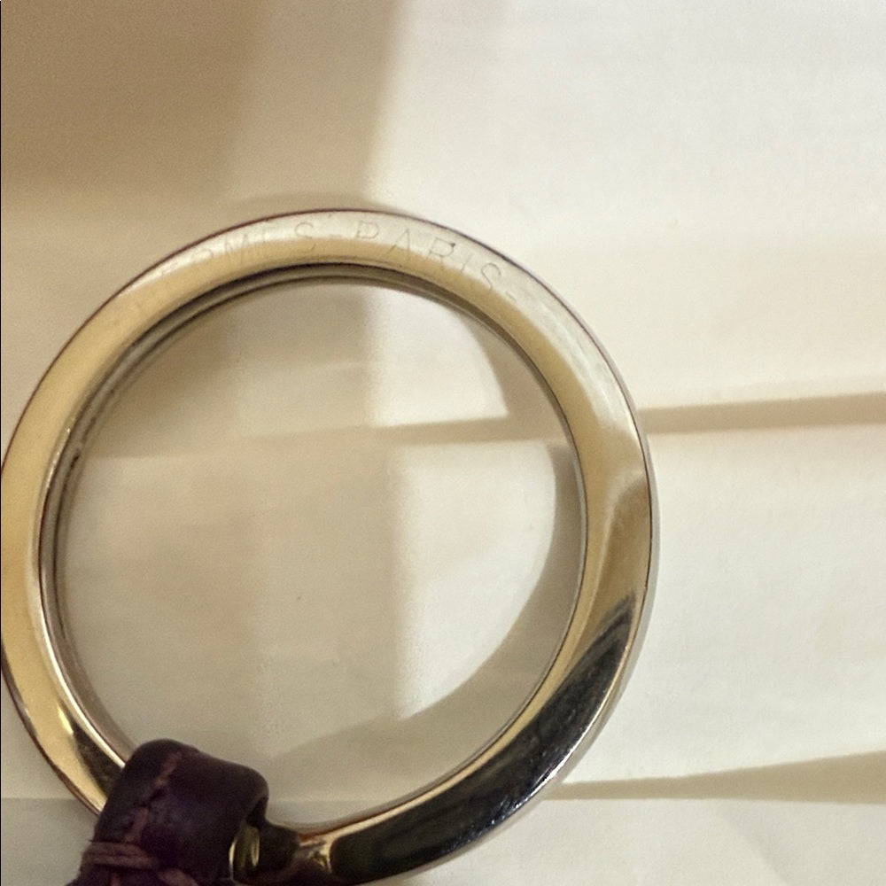 Hermes Leather Carmen Tassel Keychain Set - Purple and Tan