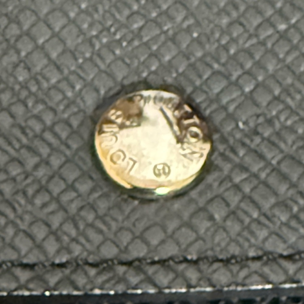 Louis Vuitton Black Leather Porte Cles Accessory Case