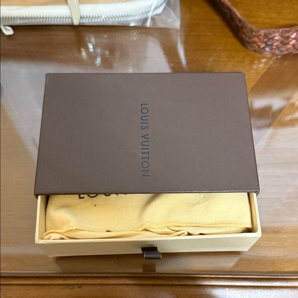 Louis Vuitton Black Leather Porte Cles Accessory Case