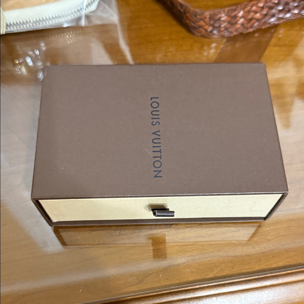 Louis Vuitton Black Leather Porte Cles Accessory Case