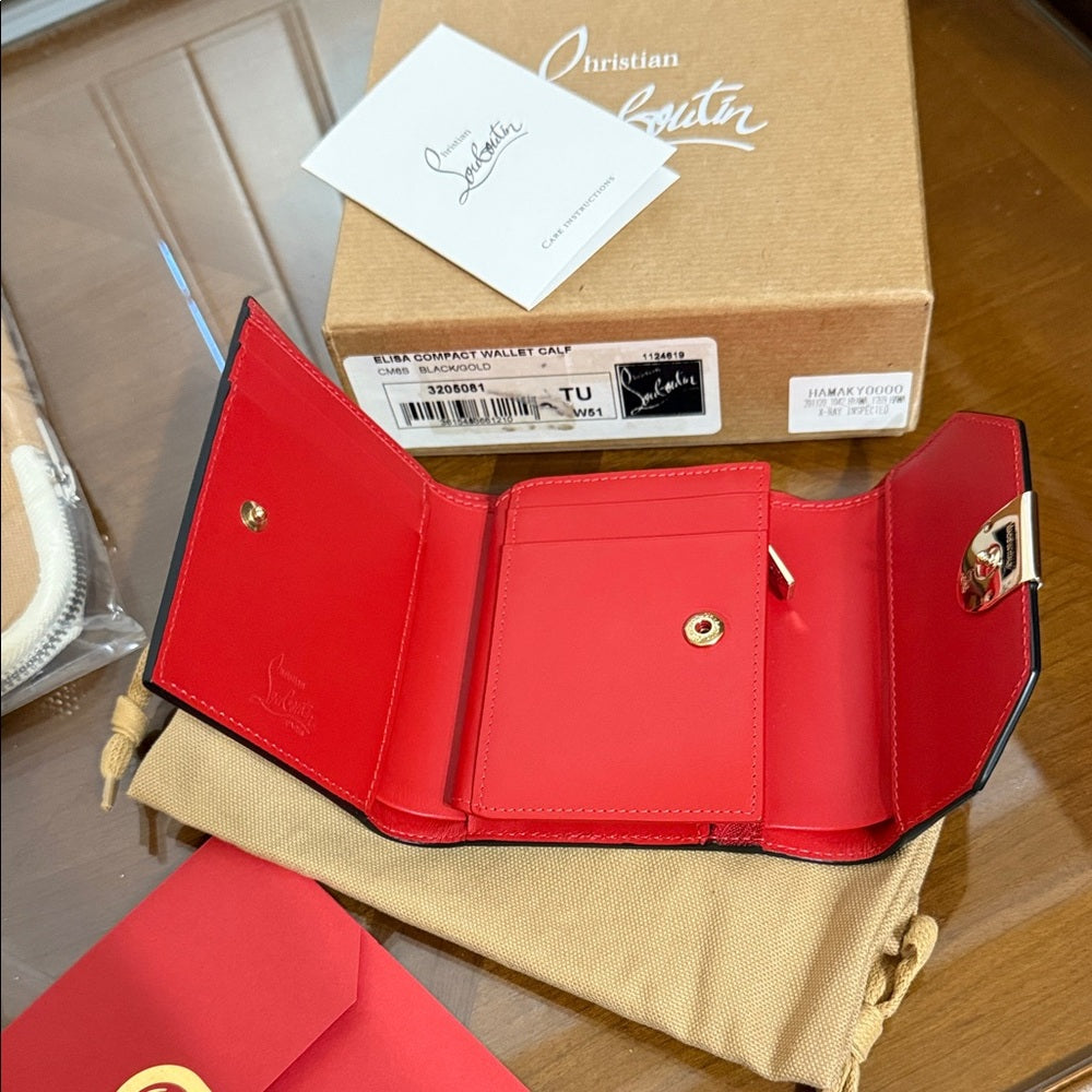 Christian Louboutin Elisa Black Leather Wallet